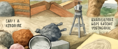 un peisaj de munte cu un cer senin și o pădure densă de brazi în prim-plan, cu o potecă șerpuitoare care duce spre vârful munților acoperiți de zăpadă