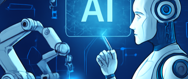 Un peisaj montan cu vârfuri acoperite de zăpadă, păduri de conifere și un lac limpede în prim-plan, sub un cer senin albastru.