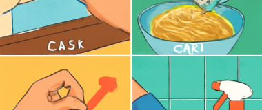 Desen digital al unui peisaj futurist cu clădiri înalte și lumini neon sub un cer înnourat noaptea.